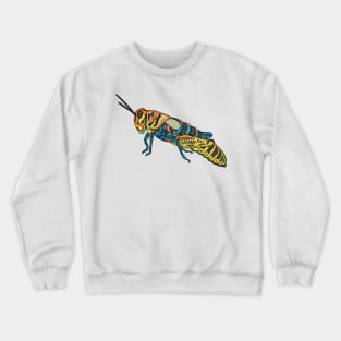 Barber pole grasshopper cartoon illustration Crewneck Sweatshirt